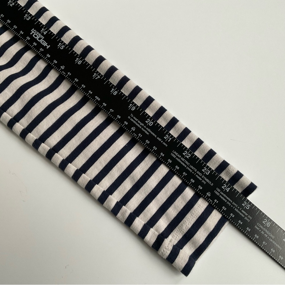 Lou & Grey Cotton Striped Hooded Pullover XS Coastal Preppy Nautical Oversized - Picture 8 of 11